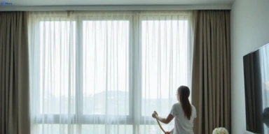 Delicate sheer drape cleaning sunrise-beach Matty Curtain Cleaning