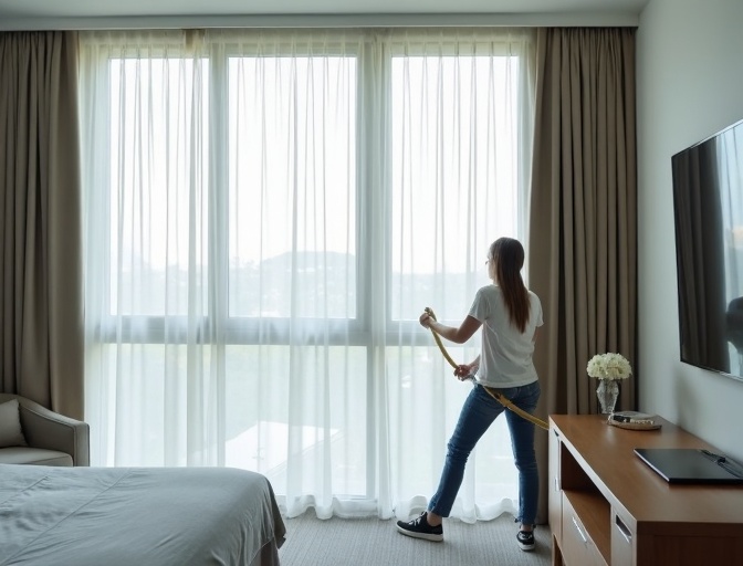 Sunrise Beach Sheer Curtain Cleaning